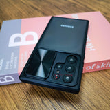Stylish Transparent Samsung Case with Camera Cover - HoHo Cases Samsung Galaxy A73 / Black