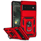 Metal Ring Holder Armor Google Pixel Case - HoHo Cases For Google Pixel 6 / Red
