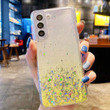 Clear Luxury Glitter Samsung Galaxy Case - HoHo Cases Samsung Galaxy S23 / Yellow