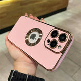 Luxury Logo Hole iPhone 15 Cases