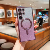 Glitter MagSafe Samsung Galaxy Phone Case - HoHo Cases Deep Purple / Samsung S23 Ultra