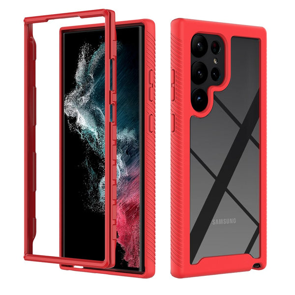 Luxury Shockproof Samsung Galaxy Case - HoHo Cases For Samsung Galaxy S23 Ultra / Red