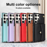 Lanyard Leather Multi Cards Wallet Samsung Galaxy Case - HoHo Cases