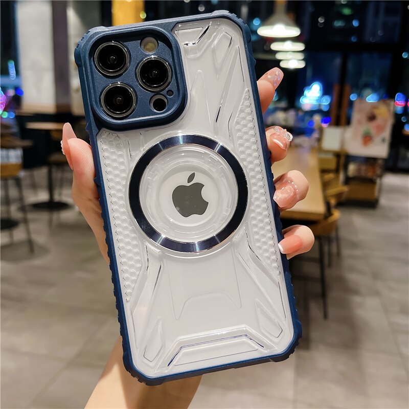 Luxury Shockproof Transparent MagSafe iPhone Case - HoHo Cases
