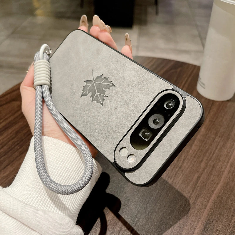 Fashion Maple Leaves Leather PU Google Pixel Case