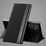 Plating Leather Magnetic Flip Samsung Galaxy Case - HoHo Cases For Samsung Galaxy S21 Ultra / Black