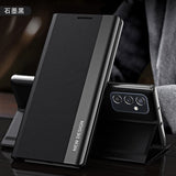 Plating Leather Magnetic Flip Samsung Galaxy Case - HoHo Cases For Samsung Galaxy S21 Ultra / Black