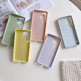 Liquid Silicone Flocking Protective Samsung Case