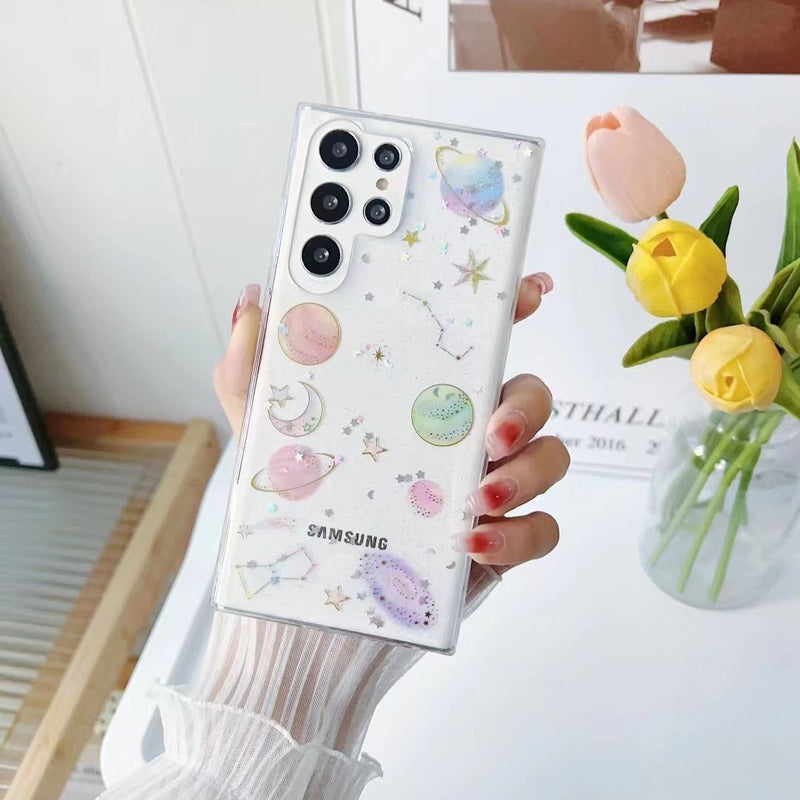 Glitter Silicone Clear Samsung Galaxy Case - HoHo Cases