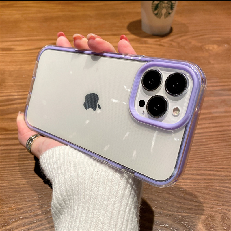 Candy Color Border Transparent iPhone 15 Cases