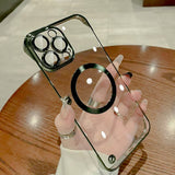 Luxury Plating Clear Frameless iPhone Case - HoHo Cases Green / For iPhone 12