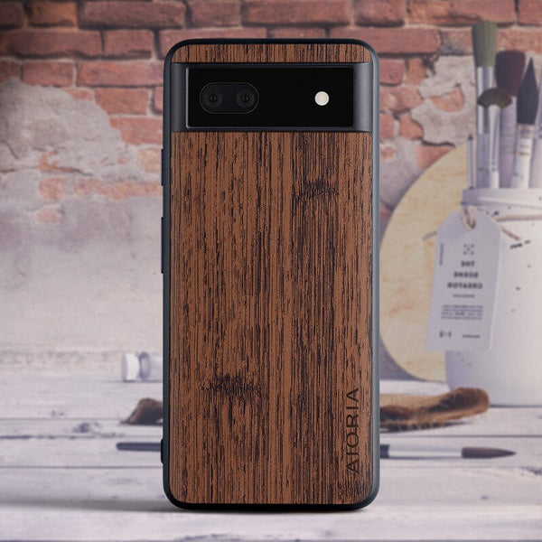 Wooden Texture PU Leather Google Pixel Case