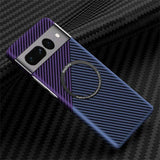 Luxury Magsafe Carbon Fiber Google Pixel Case - HoHo Cases Google Pixel 8 Pro / Purple Blue