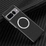 Luxury Magsafe Carbon Fiber Google Pixel Case - HoHo Cases Google Pixel 8 Pro / Full Black