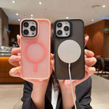 Luxury MagSafe Shockproof Matte Candy iPhone Case