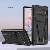 Magnetic Military Grade Google Pixel Case with Kickstand - HoHo Cases For Google Pixel 6 / Black