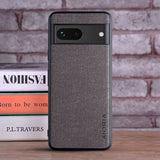 Luxury textile Leather Google Pixel Case - HoHo Cases For Google Pixel 7 Pro / Dark Gray