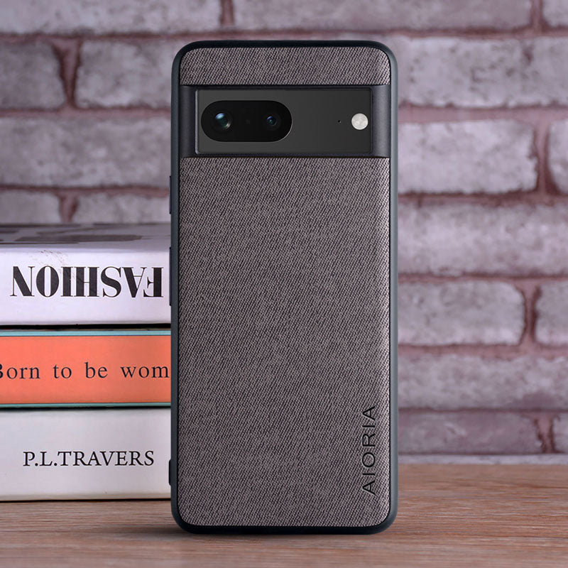 Luxury textile Leather Google Pixel Case - HoHo Cases For Google Pixel 7 Pro / Dark Gray