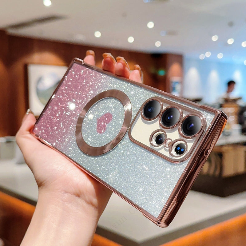 Luxury Heart Plating Samsung Galaxy Case - HoHo Cases For Samsung Galaxy S20 FE / Pink