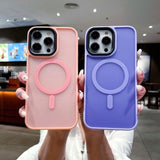 Luxury MagSafe Shockproof Matte Candy iPhone Case