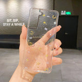 Plating Moon Star Glitter Samsung Case - HoHo Cases