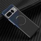 Luxury Magsafe Carbon Fiber Google Pixel Case - HoHo Cases Google Pixel 8 Pro / Blue Black
