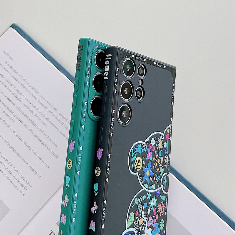 Cute Floral Bear Samsung Galaxy Case - HoHo Cases