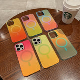 Neon Gradient Laser Magnetic Charging iPhone 15 Cases