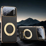 Luxury Plating Leather iPhone Case