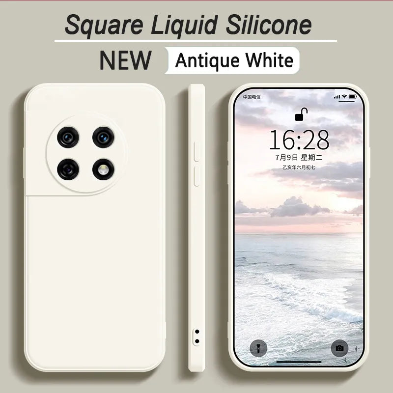 Shockproof Square Liquid Silicon Google Pixel Case - HoHo Cases Google Pixle 8 Pro / Antique White