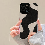 Fashion Simple Black & White Pattern iPhone Case - HoHo Cases A / For iPhone 12