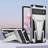 Magnetic Military Grade Google Pixel Case with Kickstand - HoHo Cases For Google Pixel 6 / Silver