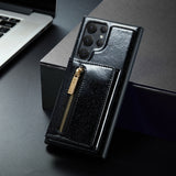 Glitter Leather Detachable Cards Samsung Galaxy Case - HoHo Cases For Samsung Galaxy S20 FE / Black