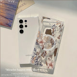 Retro Flowers Soft Clear Samsung Galaxy Cases