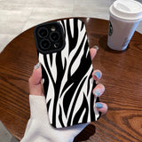 Fashion Twill Striped Zebra Print iPhone Case - HoHo Cases
