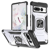 Magnetic Armor Matte Google Pixel Case with Ring - HoHo Cases For Google Pixel 5 / Silver