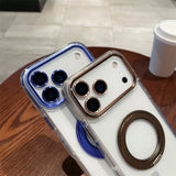Transparent Rotating Holder Stand iPhone Case