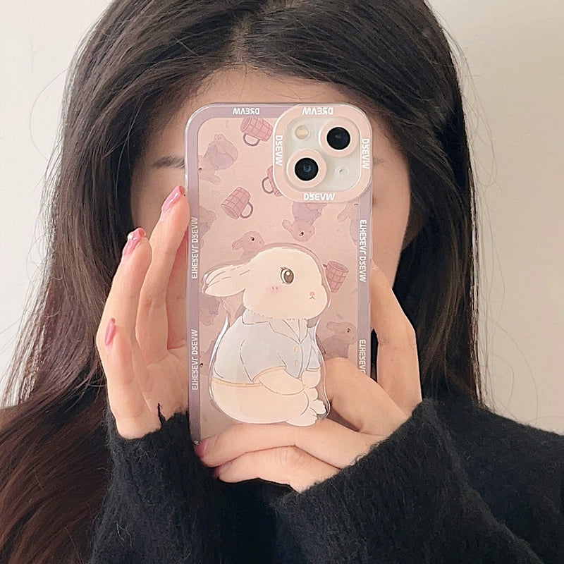 Cute Rabbit Clear Samsung Galaxy Case - HoHo Cases Samsung Galaxy S20 / 2