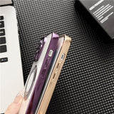 Classic Plating Transparent MagSafe iPhone Case