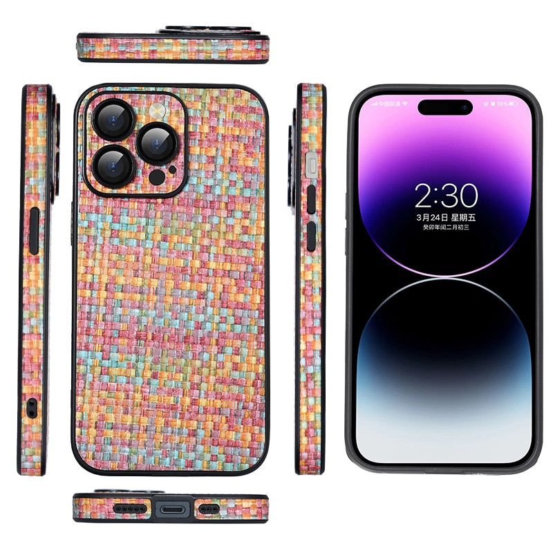 PU Leather Soft iPhone Case - HoHo Cases For iPhone 11 / Blue-Pink