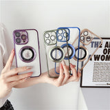 Classic Plating Transparent MagSafe iPhone Case