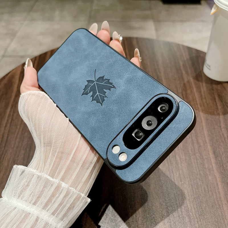 Fashion Maple Leaves Leather PU Google Pixel Case