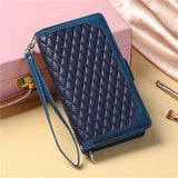 Trendy Lanyard Zipper Wallet Samsung Galaxy Case - HoHo Cases For Samsung Galaxy S23 / Blue