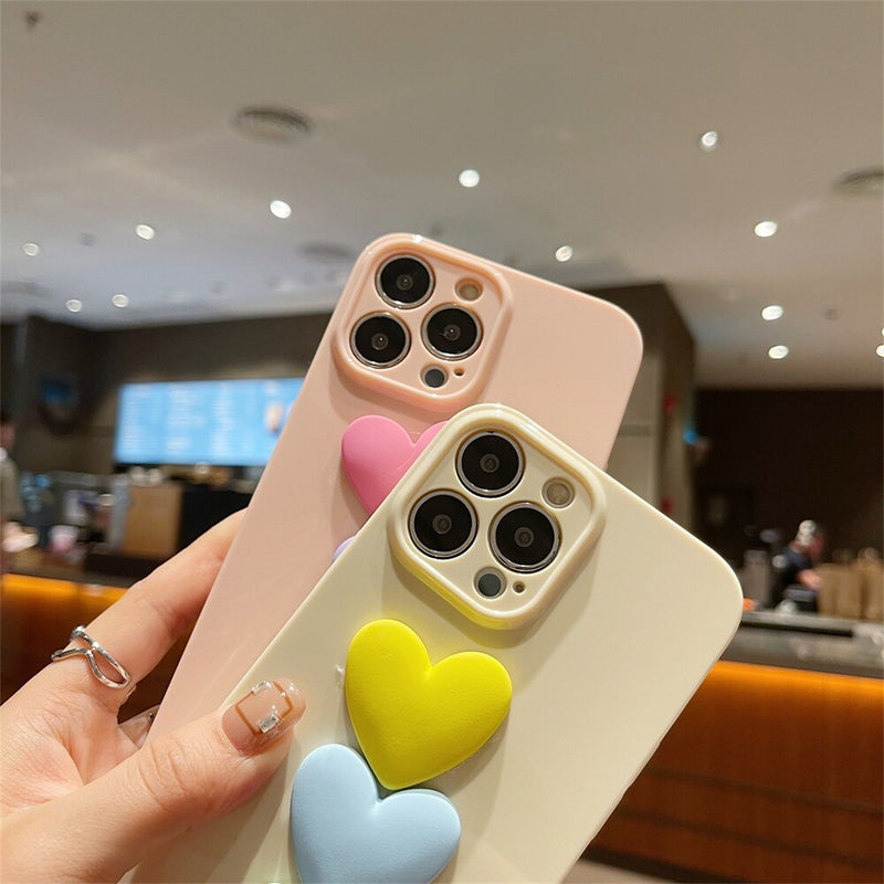 Cute Love Heart Candy Color iPhone Case - HoHo Cases
