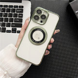 Classic Plating Transparent MagSafe iPhone Case
