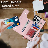RFID Zipper Wallet Lanyard iPhone Case