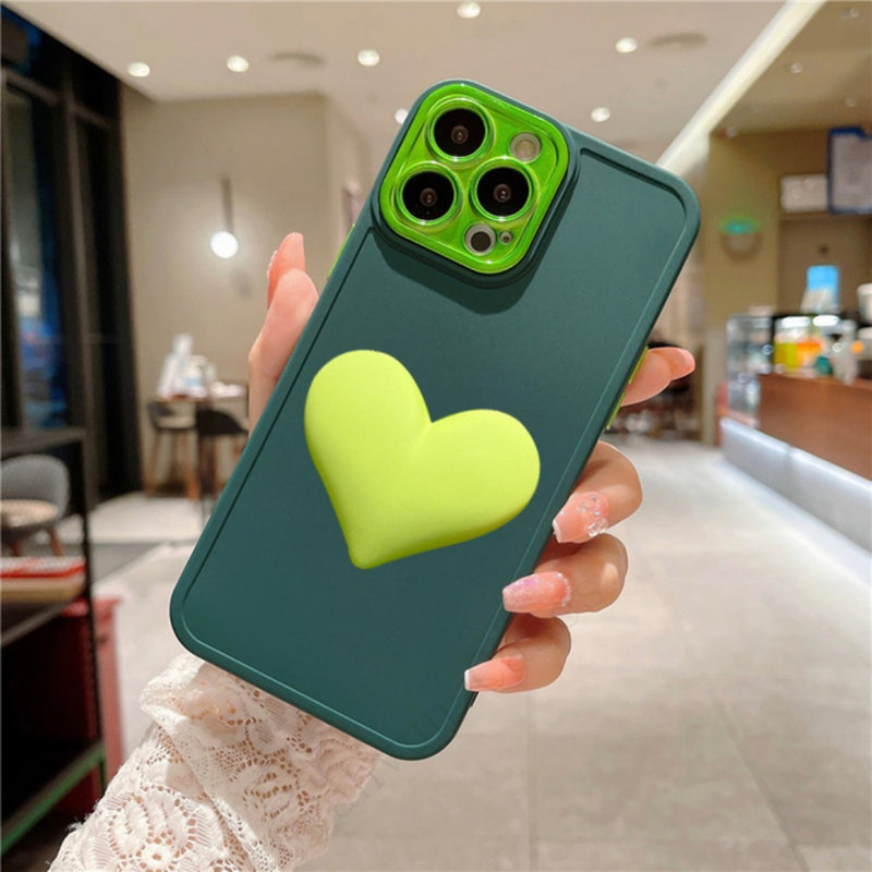 3D Heart Samsung Galaxy Case - HoHo Cases Samsung Galaxy S22 / Dark Green