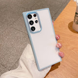 Armor Shockproof Matte Clear Samsung Case - HoHo Cases Samsung Galaxy S23 / Light Blue