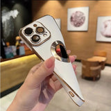 Luxury Logo Hole iPhone 15 Cases