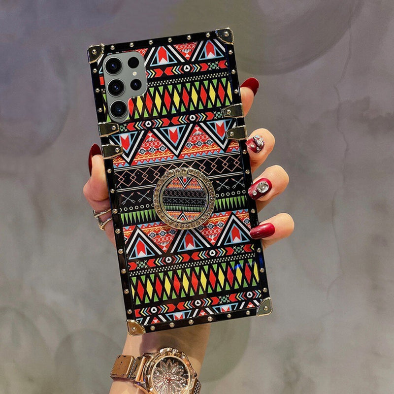 Ethnic Style Ring Stand Holder Samsung Galaxy Case - HoHo Cases For Samsung Galaxy S8 / C